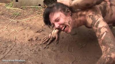 Nude mud wrestling and anal sex punishment outdoors - France on femdomerotic.com