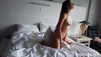 Horny beauty humping for tight pussy until huge pleasure in weekend hotel - PassionBunny on femdomerotic.com