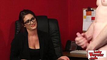 Spex babe watches femdom loser wank - Britain on femdomerotic.com