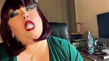 Fat UK Domme Tina Snua Chain Smokes 2 Cork Cigarettes While Playing With Her Tits - OMI, Nose & Cone Exhales, Drifting - Britain on femdomerotic.com