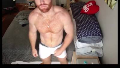 Ginger Hunk Seth Forena Bed Jerks his Cock Until He Cums on femdomerotic.com