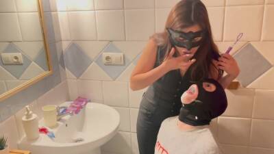 Princess Yosse Toothbrushing Spitting Humiliation on femdomerotic.com