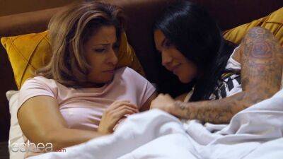 Vanessa Decker lesbian facesitting orgasm with Latina on movie night - Czech Republic on femdomerotic.com