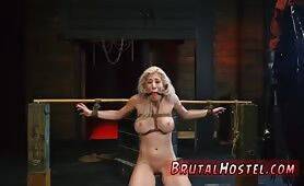 Teen tied up and punished Big-breasted blond on femdomerotic.com