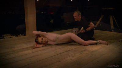 Submissive redhead slave tied up and fucked hard on femdomerotic.com