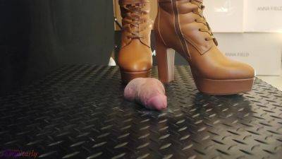Cbt And Cock Crush Trample In Brown Knee High Boots With Tamystarly - Ballbusting Bootjob Shoejob on femdomerotic.com