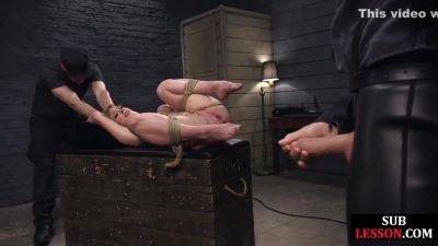Bdsm Bitch Penetrated By Huge Dicks In Trio Nail on femdomerotic.com